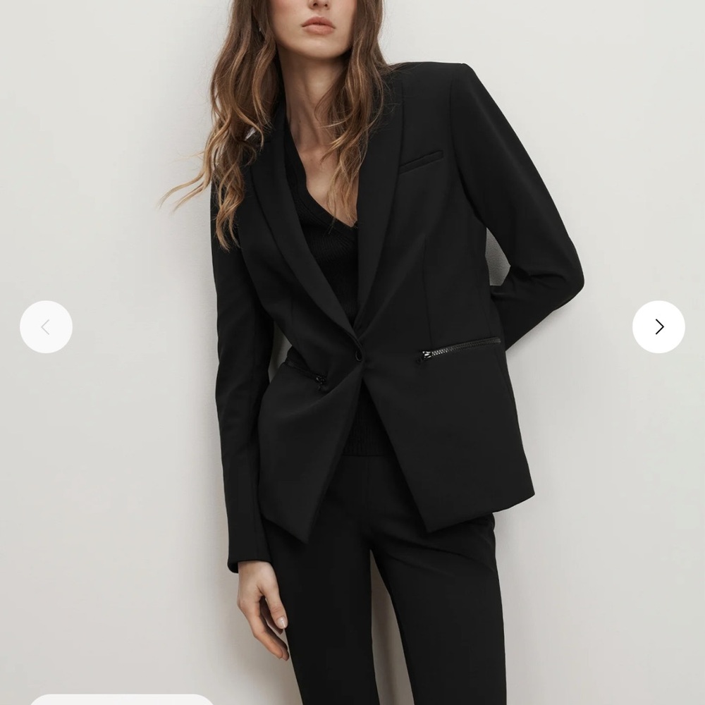 Veronica Beard Black Scuba neoprene blazer
